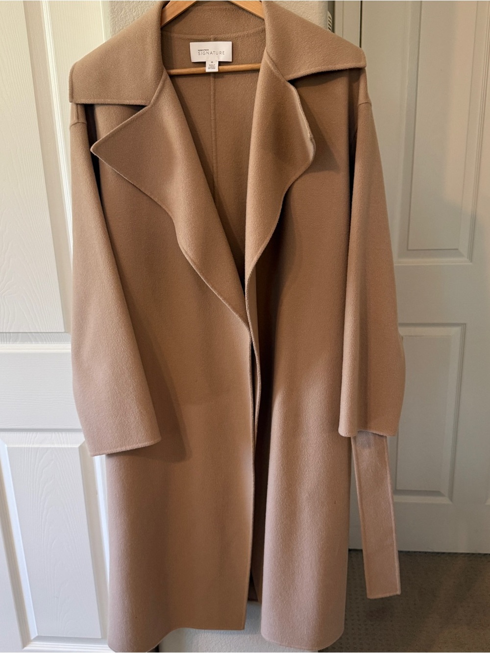 Nordstrom Signature Wool/Cashmere Coat, Camel, Size Med.